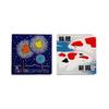 Kyouyu Japan-made Refrigerator Local Magnets 2-piece Set Kitchen Whiteboard Entrance Decoration Gift Souvenir 6cm (Niigata Nishikigoi Fireworks