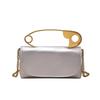 Metal Pin Design Women Crossbody Bags Fashion Pu Leather Female Purses And Handbags Chian Sling Bag Ladies Clutch Bag Bolsa