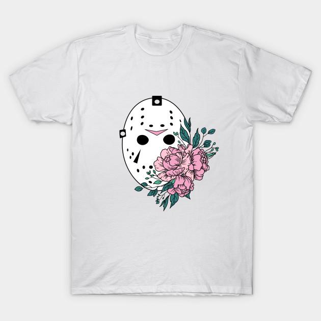 Men Black Print T-shirt Jason Floral No-Cut Transfer Paper Print Cotton Tshirt 4XL белый