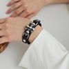 Stapelbarer Gothic-Armreif PU-Leder-Armband Unisex-Accessoire Einzigartiges Geschenk für Liebhaber alternativer Mode