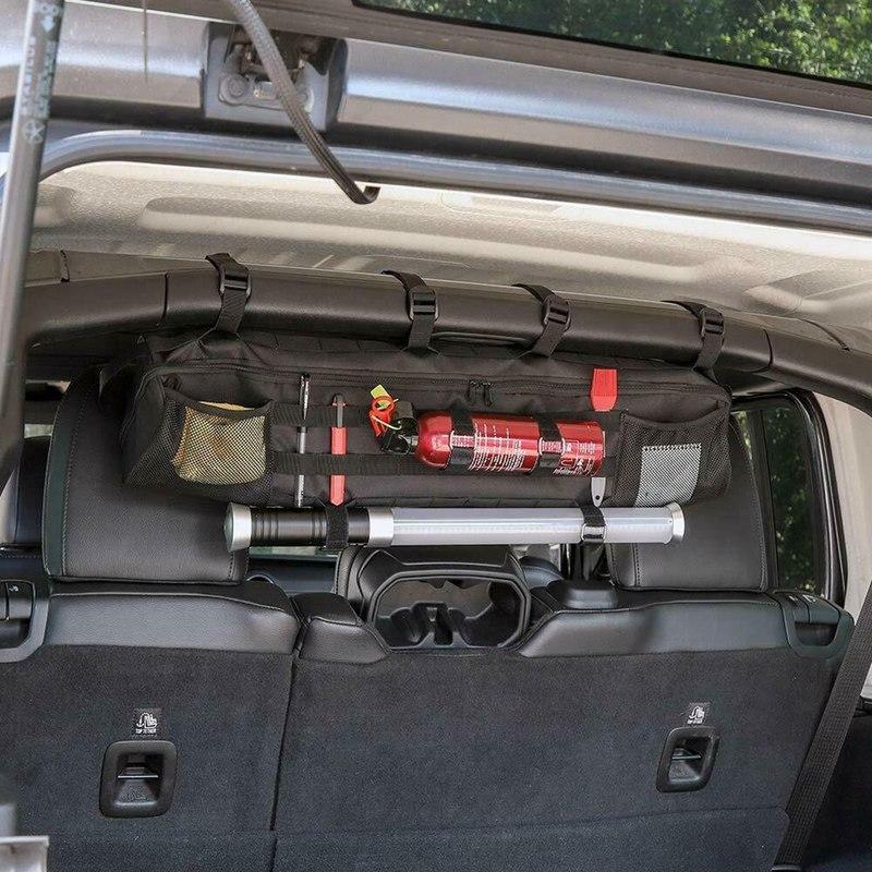 Borsa portaoggetti organizer per roll bar per Jeep Wrangler LJ TJ JK JL Gladiator JT Multi-tasche e organizer e porta kit di attrezzi