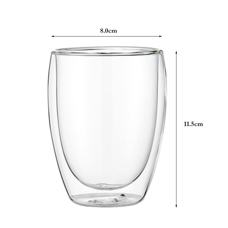 Double Wall Glass Cup Coffee Mug Insulated Glass Coffee Cups Latte Milk Juice Cup Tea Mug Heat Resistant Water Glasses Drinkware