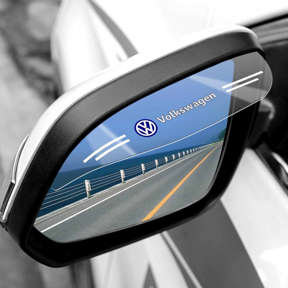 2pcs Car Side Rear View Mirror Rain Eyebrow Visor Accessories Valve Cap For VW Volkswagen Jetta Golf 6 7 8 CC EOS GTI R32 MK4 B6 Qx0