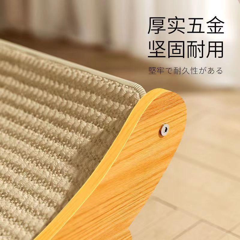 Natural Sisal Cat Scratcher Sofa Protector With Integrated Bed Vertical Design Durable Non-Shedding Large Cats