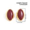 Anello Ovale in Resina Geometrico Rosso Nero Retrò per Donna, Anello alla Moda ed Elegante, Affascinanti Accessori da Festa, Regali di Gioielli