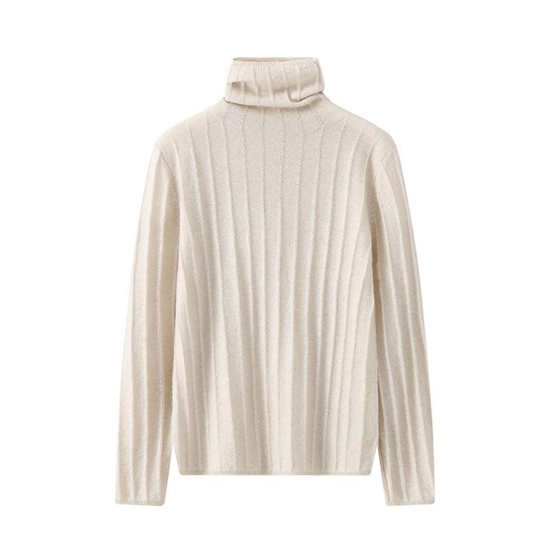 Lekasha Women's 100% Pure Cashmere High Neck Pullover Sweater - Warm Autumn/Winter Base Layer
