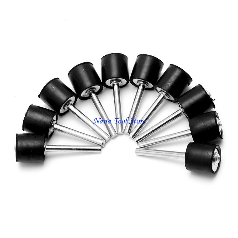 

31GJ 10Pcs Drum Rubber Mandrels 1/8 Shank For Sanding Sleeve Rotary Tool New Other чорний