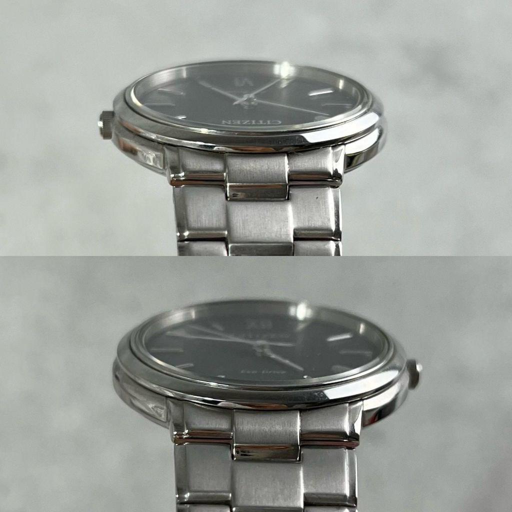 Used [Working Item] CITIZEN Citizen Eco Drive Black Dial Roman Numeral Solar Clock Wristwatch