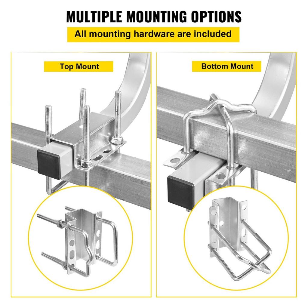 Boat Trailer Guide On, 20\", One Pair Trailer Pontoon Bunk Board Guide-ons, Steel Trailer Guides, Complete Mounting Accessories Included, for Ski