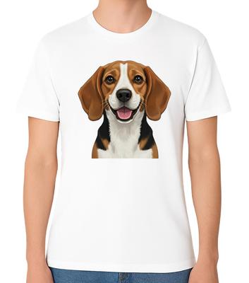 Camiseta Retrato de Perro Beagle Feliz Regalo Lindo para Amante de Mascotas Camiseta Unisex
