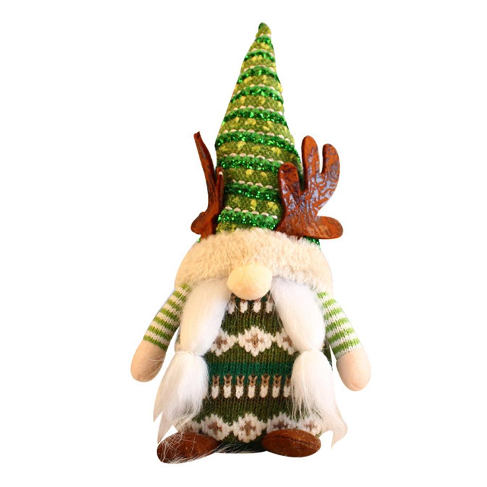 Christmas Faceless Old Man Toy Knitted Hat Gnomes Figure Mini White Bearded Small Tree Pendant Ornaments