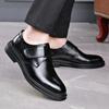 Men's Classic Leather Shoes Business Platform Loafers Work Men Slip On Dress Shoes New In Zapatos De Vestir Hombre