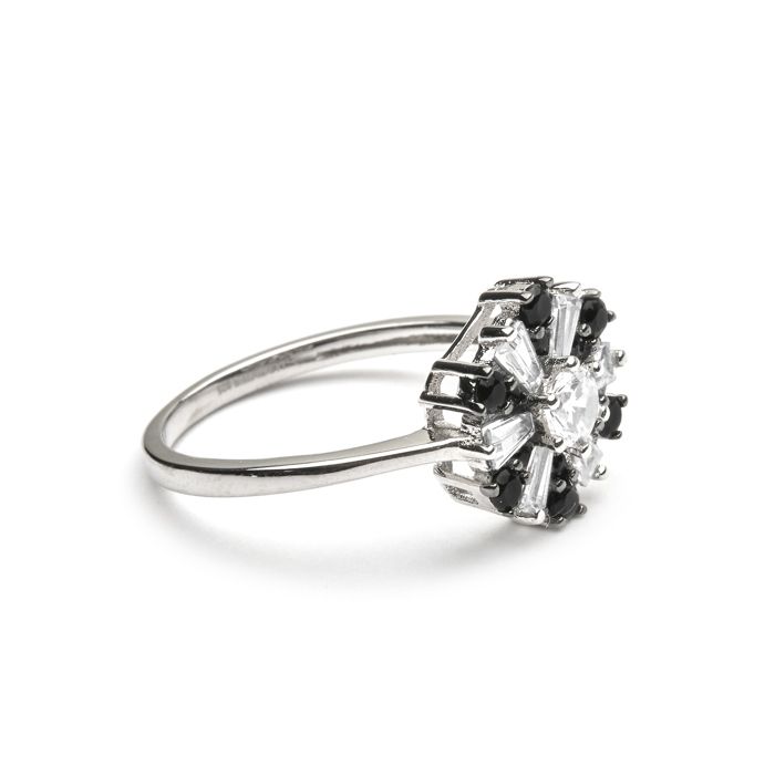 Bague - Luxenter - Lorush - Argent 925 - Zircon Onyx - Plaqué Rhodium