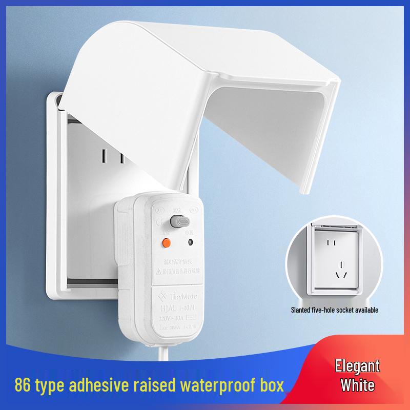 Waterproof Adhesive 86 Type Diagonal Socket & Switch Cover for Bathrooms