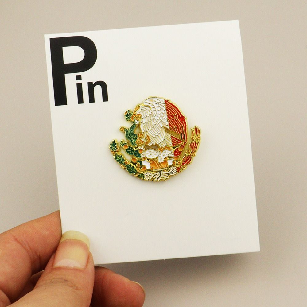 Metal Mexican Enamel Pin Eagle Baking Paint Brooches Funny Era Hat Pins  Decoration