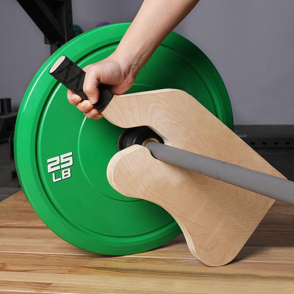 Wooden Barbell Jack with Non-Slip Handle Deadlift Jack Deadlift Barbell Holder Jack for Loading/Unloading Barbell Bar China Mainland