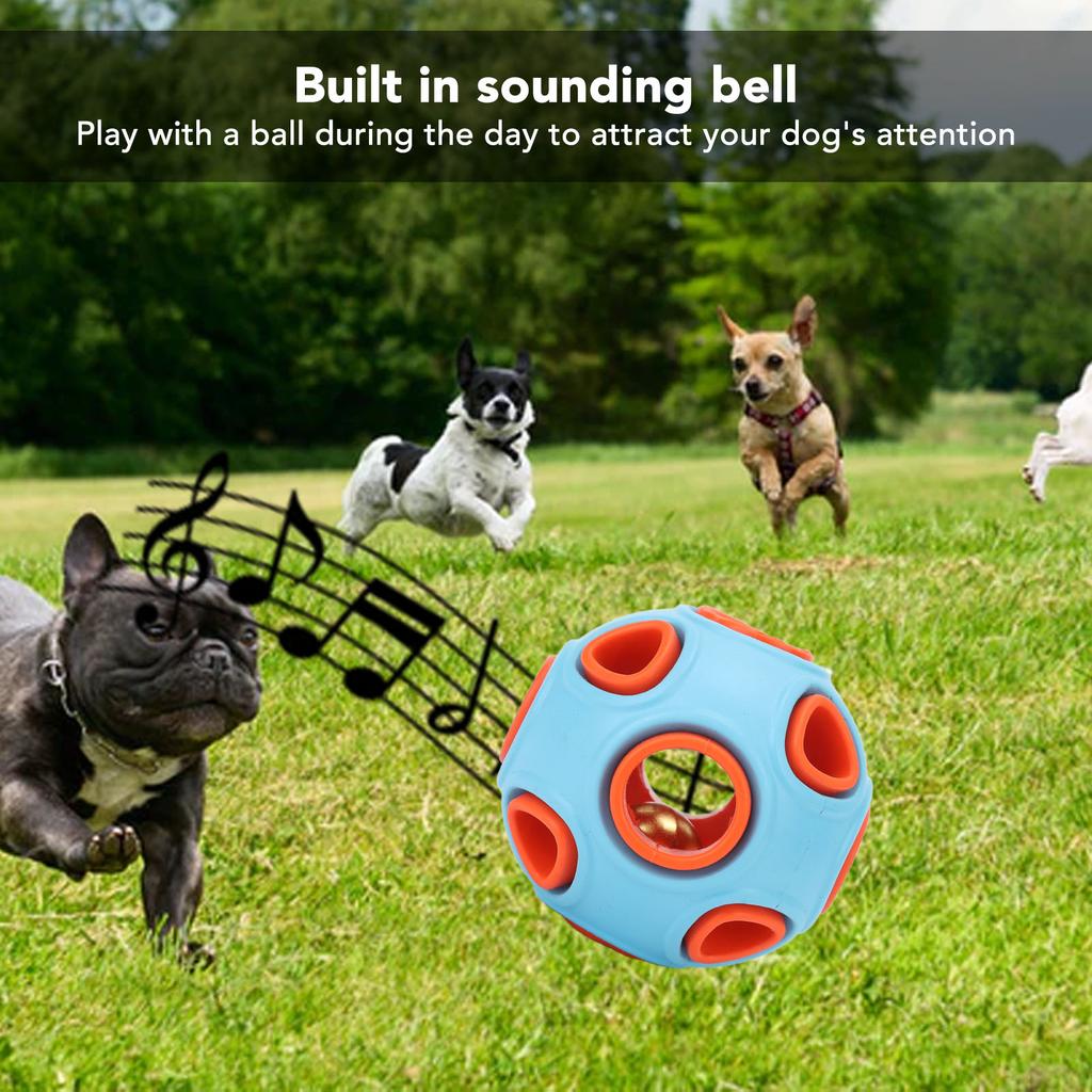 Dog Toy   Bite Resistant   Rubber Interactive Pet Food Dispensing Toy   with   Sound for Dogs Cats