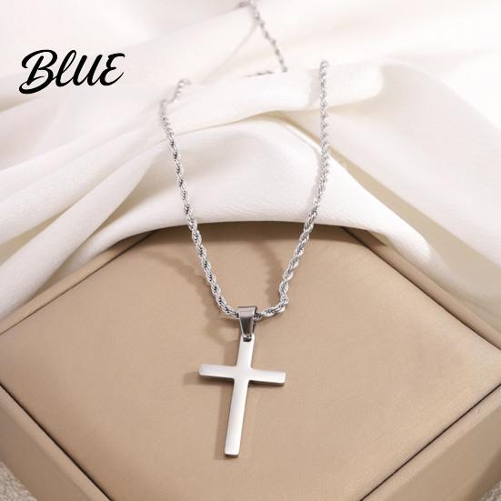 Dainty Pendant Necklace for Men Women Titanium Steel Cuban Chain