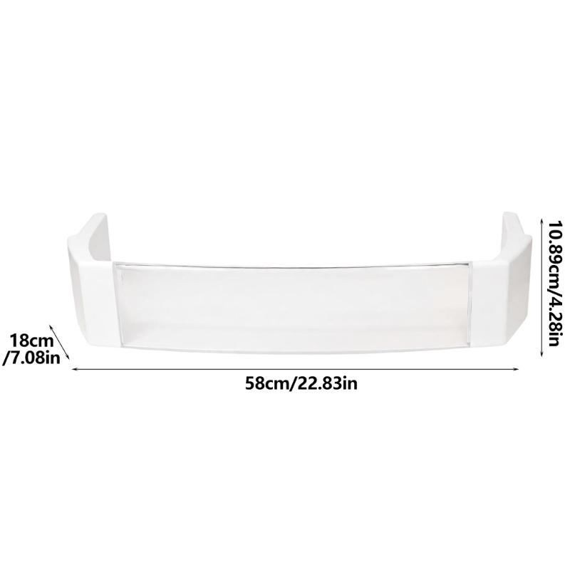 WR71X10409 Refrigerator Door Bin Replacement, Plastic Shelf with Raised End Mounting Features for Restoring Bottle and Container Door Storage