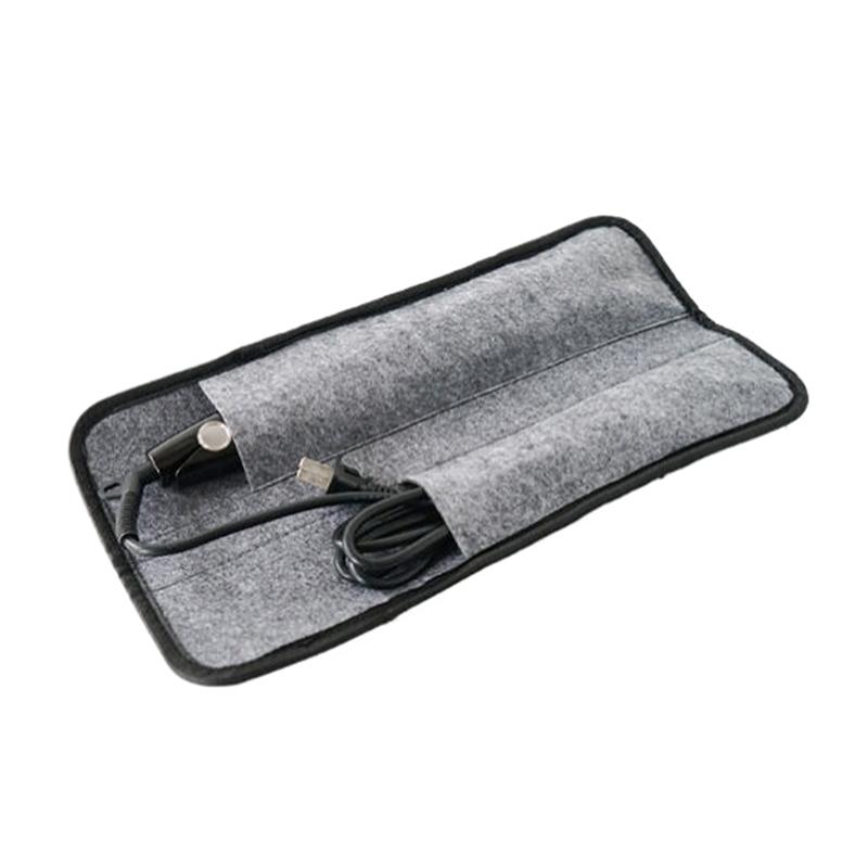 Aufbewahrungstasche für Haarglätter, Tragetasche für Lockenstäbe, Haarglätter, Lockenstab, Tasche, hitzebeständige Matte