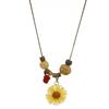 Ethnic Resin Gesang Flower Necklace, Boho Retro Vacation Long Sweater Chain