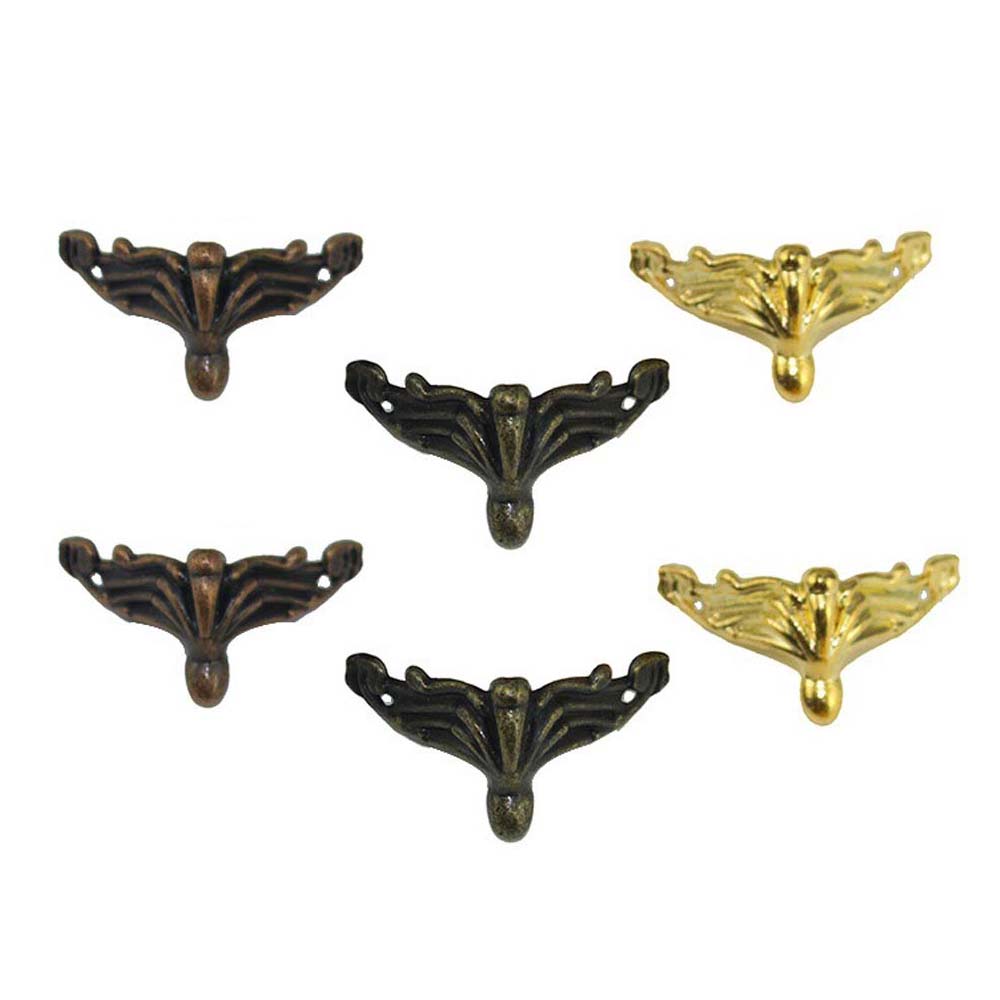 Golden Antique Hardware Protector Decorative Wood Case Feet Leg Corner Furniture Leg Corner Bracket