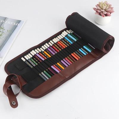 36 or 48-Slot Canvas Pencil Roll Case for Colored Pencils - Ideal for Students and Artists