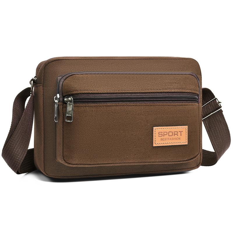 Men's Canvas Waist Bag - Durable Outdoor Sports Pack with High Capacity (Multifunctional Phone Purse for Running/Hiking)