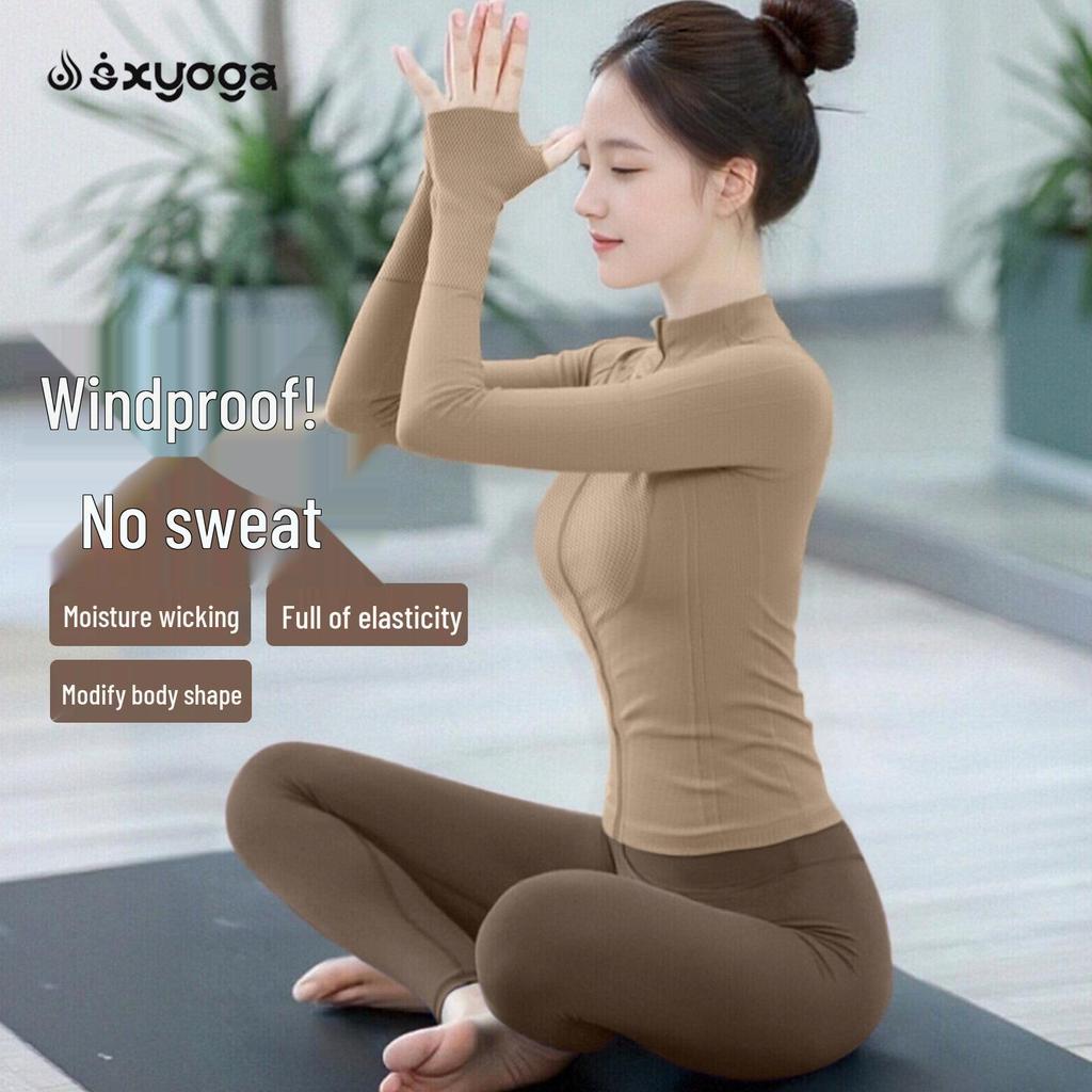 Exquisite Women's High-End Yoga Fitness Jacket - Autumn/Winter 2025 Long-Sleeve Sports Top