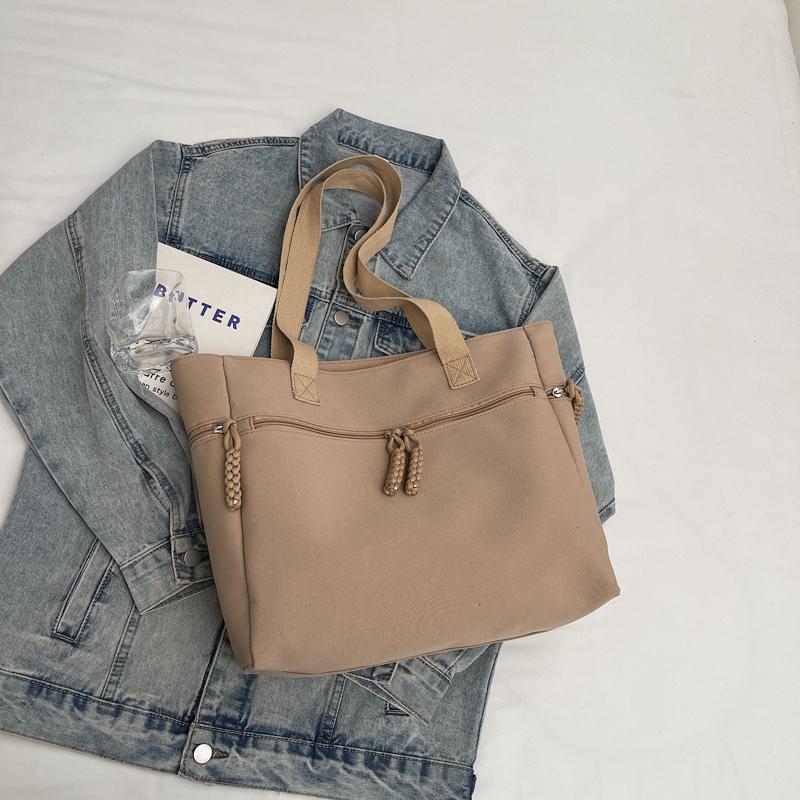 Geantă de culoare solidă Geantă de umăr pentru navetiști de capacitate mare Geantă tote pentru subrat