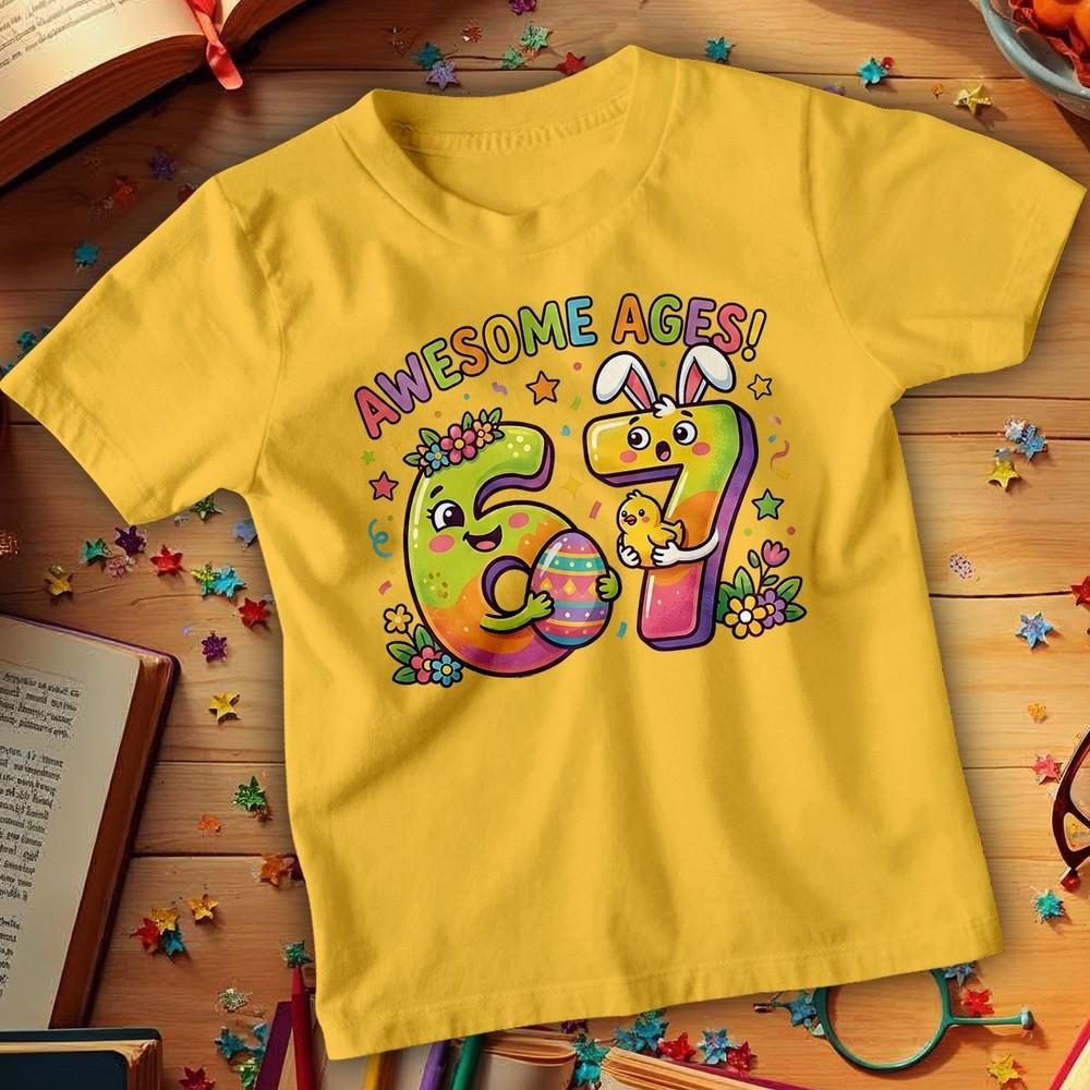 67 Six Seven Meme Easter TShirt Funny Bunny Egg Hunt Cute Adults Kids Tee 5