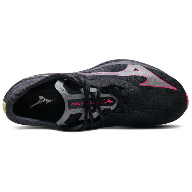 Mizuno Wave Rebellion Flash 2 Black Pink Tetra Unisex Sneakers Silver J1GC243652