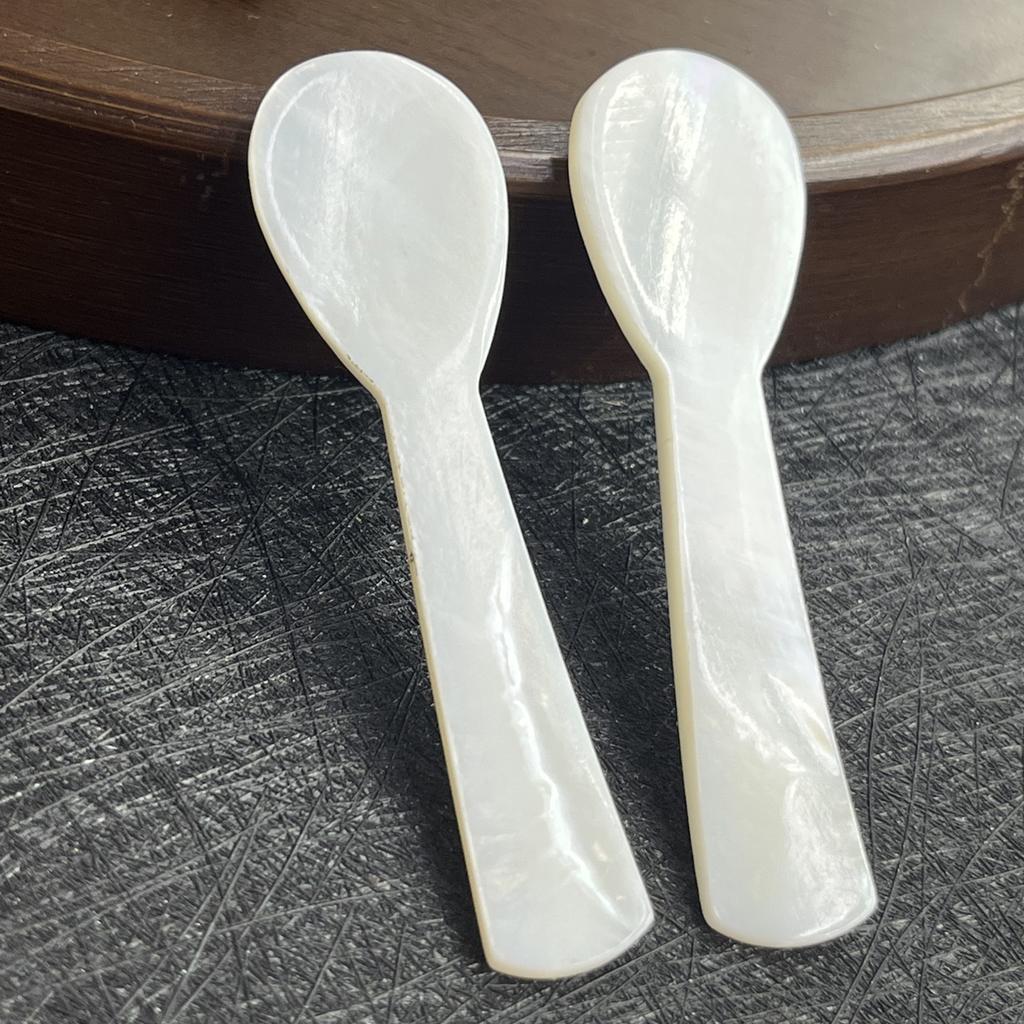 2Pcs, Handcrafted Spoon-shaped Jewelry, White Natural Shell Ornaments, DIY Jewelry Making Accessories, Home Decor Supplies