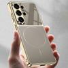 New Luxury Plating Magnetic Matte Phone Case For Samsung Galaxy S26 Ultra Lens Protection Thin PC Shockproof Bumper Cover