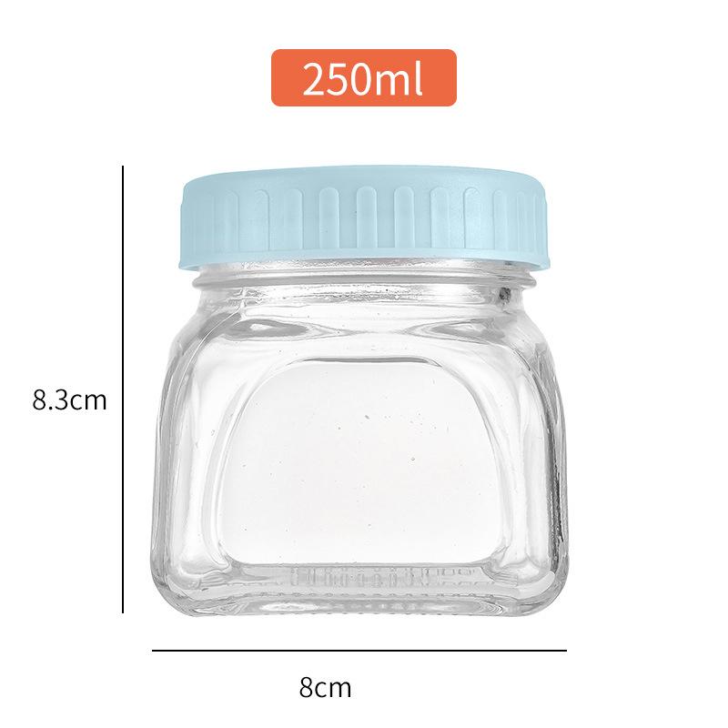 Macaron Color Series Glass Storage Jar for Candy, Dried Fruit, and Honey