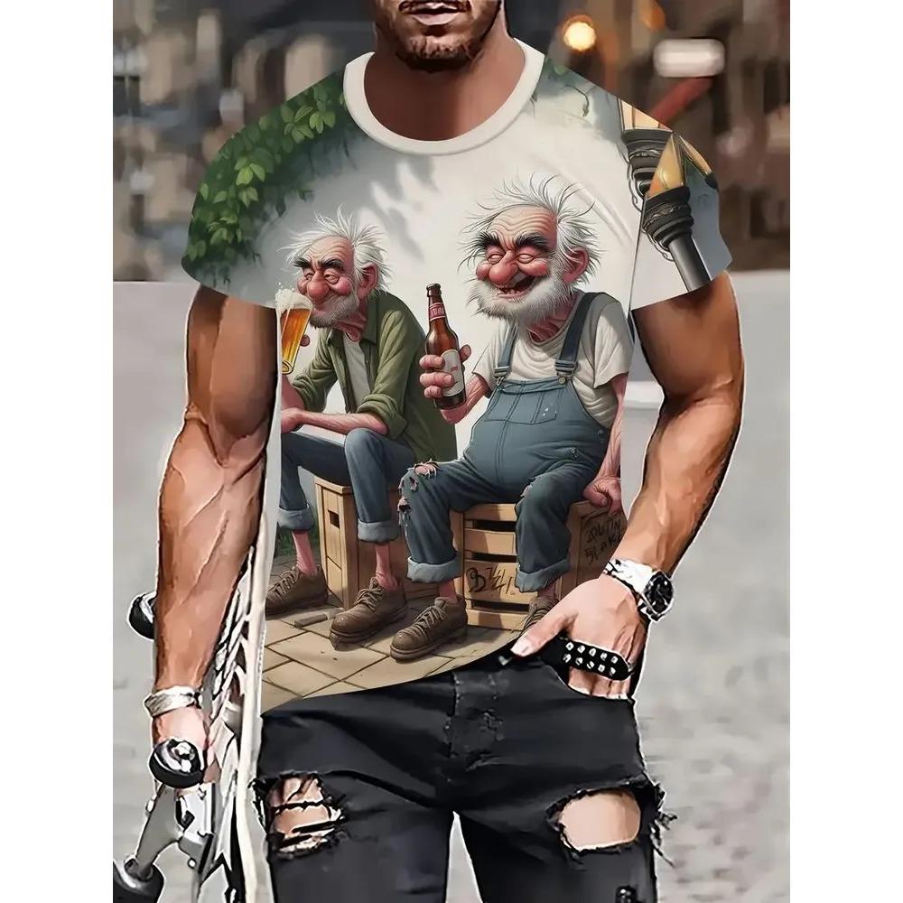 Men's 3D versatile casual top T-shirt