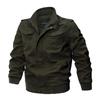 Men's 2023 Spring Casual Cotton Military Jacket - Loose Fit Plus Size Workwear Coat