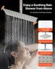 Shower Faucet Set, 254 Mm Ceiling Mount Rainfall Shower System with 152 Mm Wall Mount Head and 2 In 1 Handheld Spray, Rotatable 3-Function Dual Rain