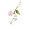 S 1 Stück Handgemachte Tulpenblattblumen Handyanhänger Niedlicher Smartphone-Riemen Schlüssel Lanyard Dekorationen Zubehör