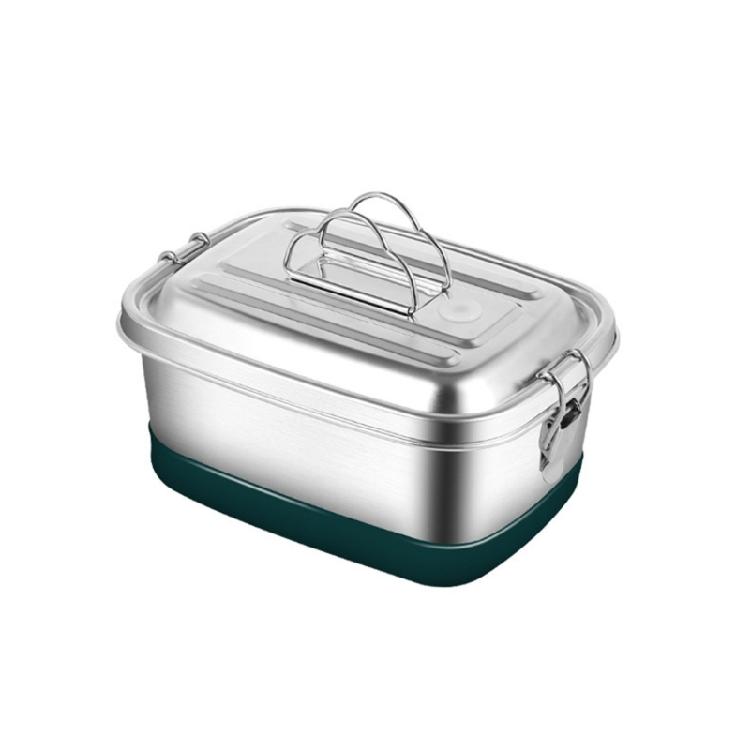 

Convenient Lunch Box with Removable Divider Durable 304 Stainless Steel Lunch Box Conatiners for School Picnics Travel
