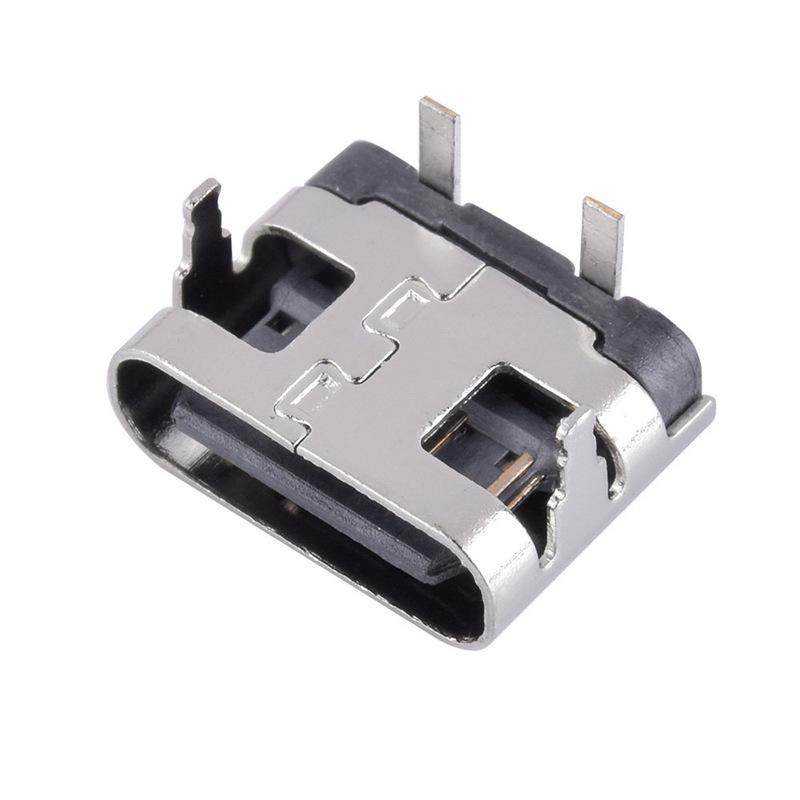 USB Type-C Female Socket SMD Plug: 2P, 4P, 6P, 16P, 24P Horizontal/Vertical Connector Charging Interface