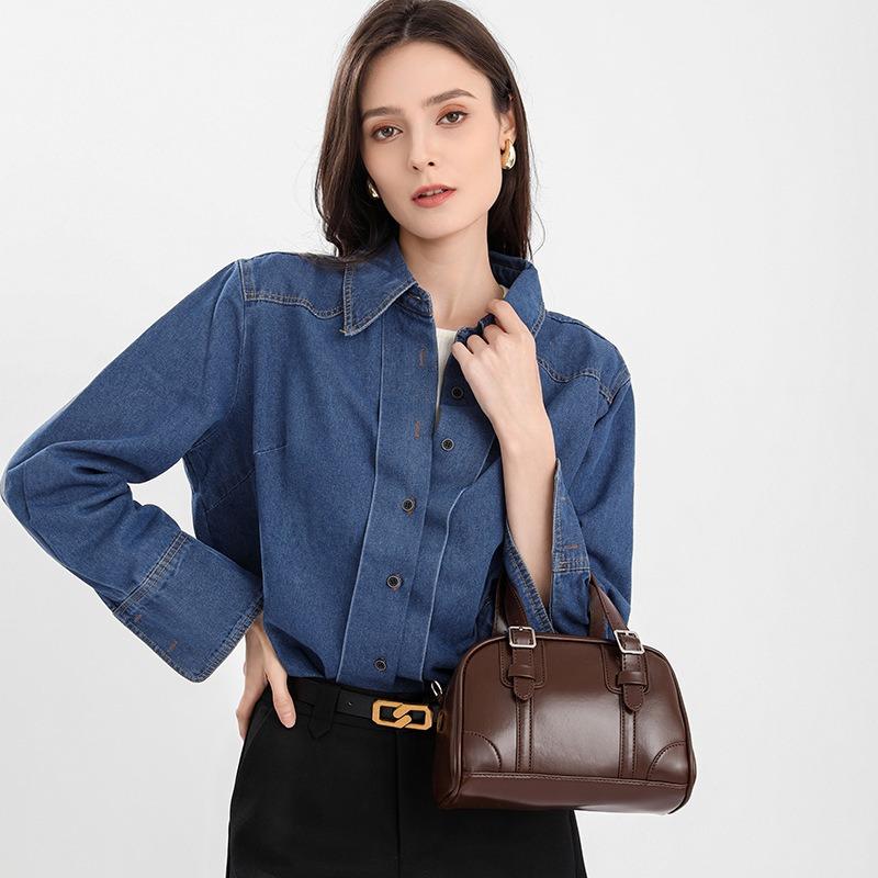 High-Quality Texture Bag for Women 2025 New Korean Retro Handbag Niche Girl Versatile Shoulder Crossbody Bag