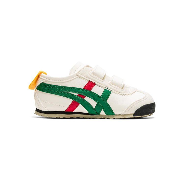 Onitsuka Tiger MEXICO 66 TS Anti Slip Wear Resistant Low Top Sports Casual Shoes White Green Infant And Toddler 1184A054-200