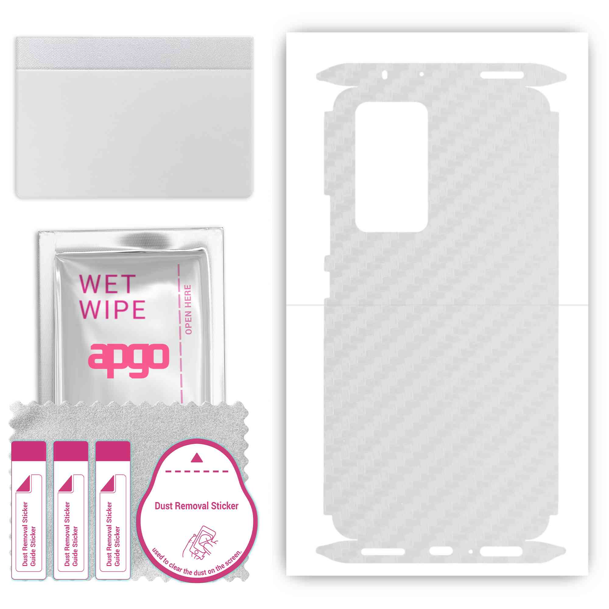 

apgo Protective Skin Sticker for the back+sides compatible with Xiaomi 12 Pro, Full Wrap Film, Foil, Vinyl - Pattern Transparent Carbon