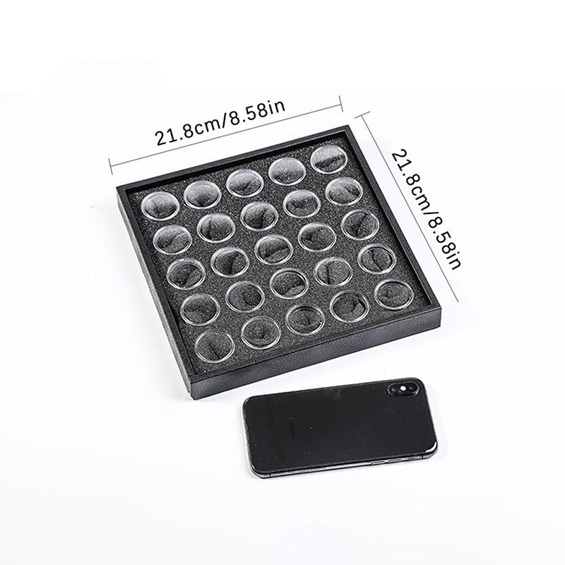 

1 Набор Витрина Коробка для хранения бриллиантов и драгоценных камней Маленькие круглые пластиковые контейнеры Коробка Органайзер для ювелирных изделий Контейнер с пенопластом 21.8*21.8cm