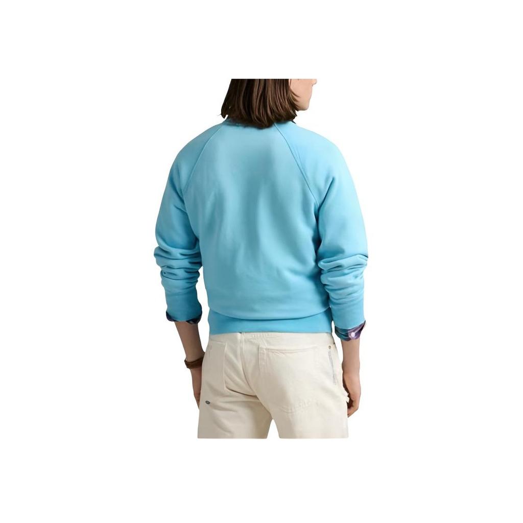 Polo Ralph Lauren Logo Rundhals-Sweatshirt mit langen Ärmeln, Herren, Blau, 710966456-BLUE