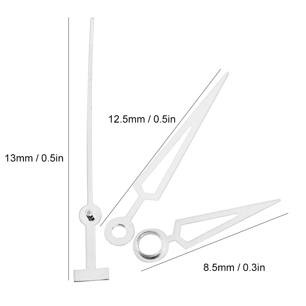 T97 Men Watch Hour Minute Second Hands Watch Needles Fit for ETA2824 MovementSilver
