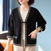 Baolianduo Mid-Aged Women's Elegant Knit Cardigan