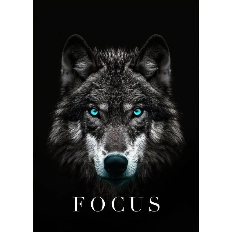 Animal Motivational Wall Art Lion Wolf Leopard Canvas Painting Entrepreneur Quotes Prints Posters Home Office Decor Frameless