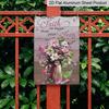 2D Flat, Vintage "Let Your Faith Be Bigger Than Your Fear" Metal Wall Sign - Rustic Dragonfly & Flower Aluminium Decor Suitable for Home, Kitchen